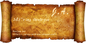 Járay Andrea névjegykártya