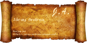 Járay Andrea névjegykártya